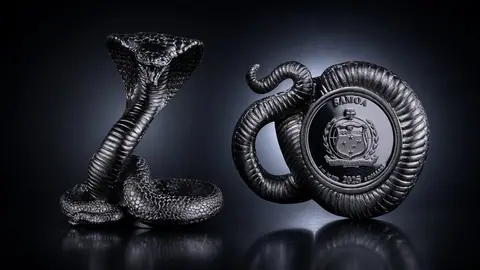 "3D Змея" 2025 г. 93,3 г.ч.серебра. Самоа