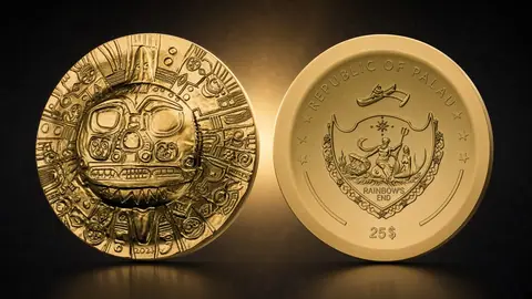 "Бог солнца Инти" 2023г. 500г.ч. серебра. Палау