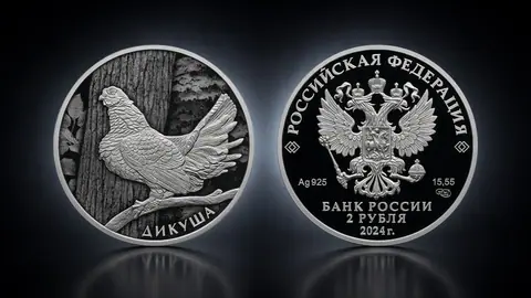 "Дикуша" 2024г. 15,55 г.ч. серебра. Россия