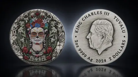 "Фрида Кало" 2024 г. 62,2 г. ч. серебра. Тувалу