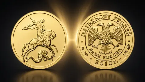 "Георгий Победоносец" ММД 2006-2015  7,78 г. ч. золота Россия