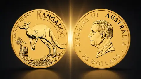 "Кенгуру" 2024 г. 7,78 г ч. золота. Австралия