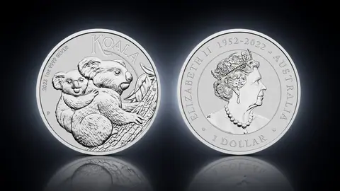 "Коала" 2023 г. 31,1г. ч. серебра. Австралия