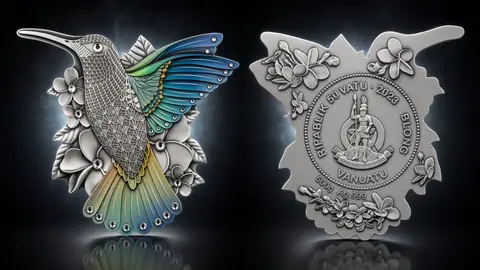 "Колибри" 2023 г., 500 г ч. серебра. Вануату