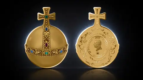 "Королевская держава" 2025 г. 1000 г.ч. серебра. Самоа