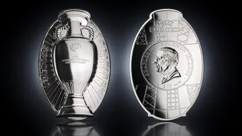 "Кубок UEFA 2024" 93,3 г. ч. серебра. Соломоновы Острова