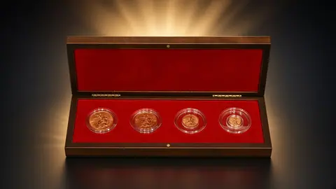 Набор "Георгий Победоносец" 57,54 г. ч. золота. Россия.