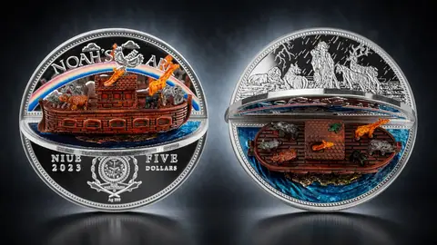 "Ноев Ковчег" 2023 г.в., 62,2 г ч. серебра. Ниуэ