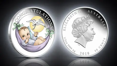 "Новорожденный" 2018г. 15,55 г. ч. серебра. Ниуэ