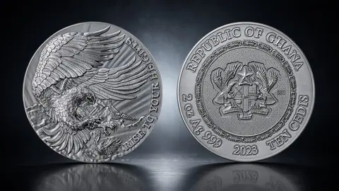 "Орел и Ворон" 2023 г., 62.2 г. ч. серебра. Гана