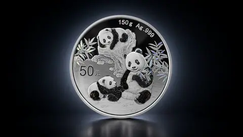 Панда 2025 г. 150 г. ч. серебра. Китай