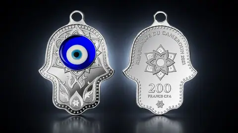 "Рука Фатимы" 2021 г., 10 г серебра. Камерун