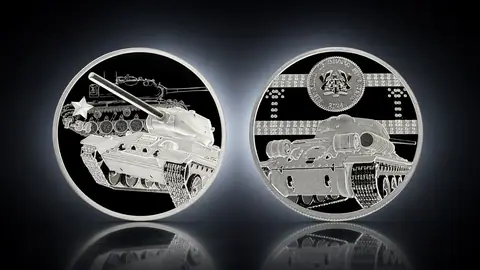 "Танк Т-34" 2024г. 31,1 г.ч. серебра. Гана
