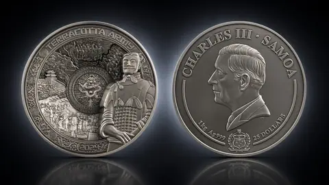"Терракотовая армия" 2024 г. 1 000 г. ч. серебра. Самоа