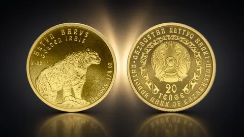 Золотая монета Казахстана "Барс" 7,78 г.ч. золота