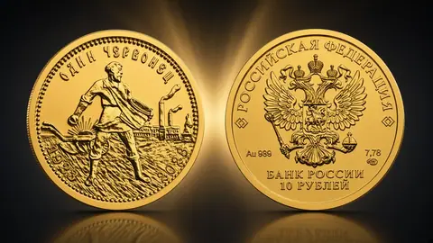 Золотой червонец "Сеятель"  2023 г. СПМД 7,78 г.ч. золота. Россия