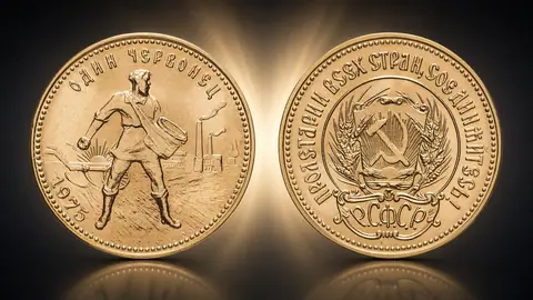 Золотой червонец "Сеятель" 7,74 г ч. золота 1975-1979 г. СССР