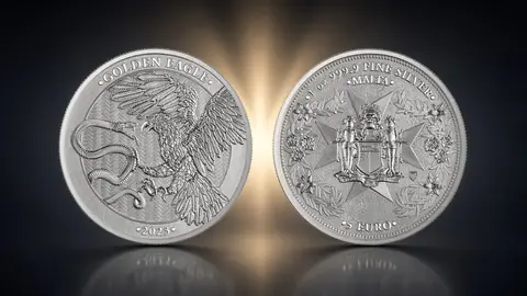 "Золотой Орел" 2023 г. 31,1 г ч. серебра. Мальта.