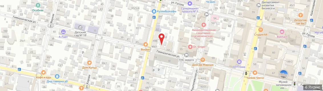 КОИНРУС на карте — Краснодар, ул. Гимназическая, 49